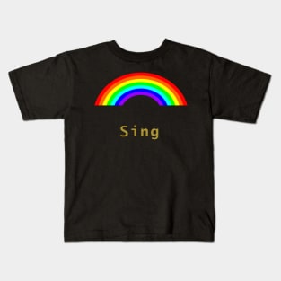 Gold Sing Rainbow Kids T-Shirt
